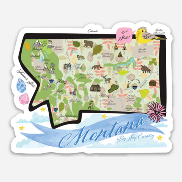 Montana State Vinyl Sticker