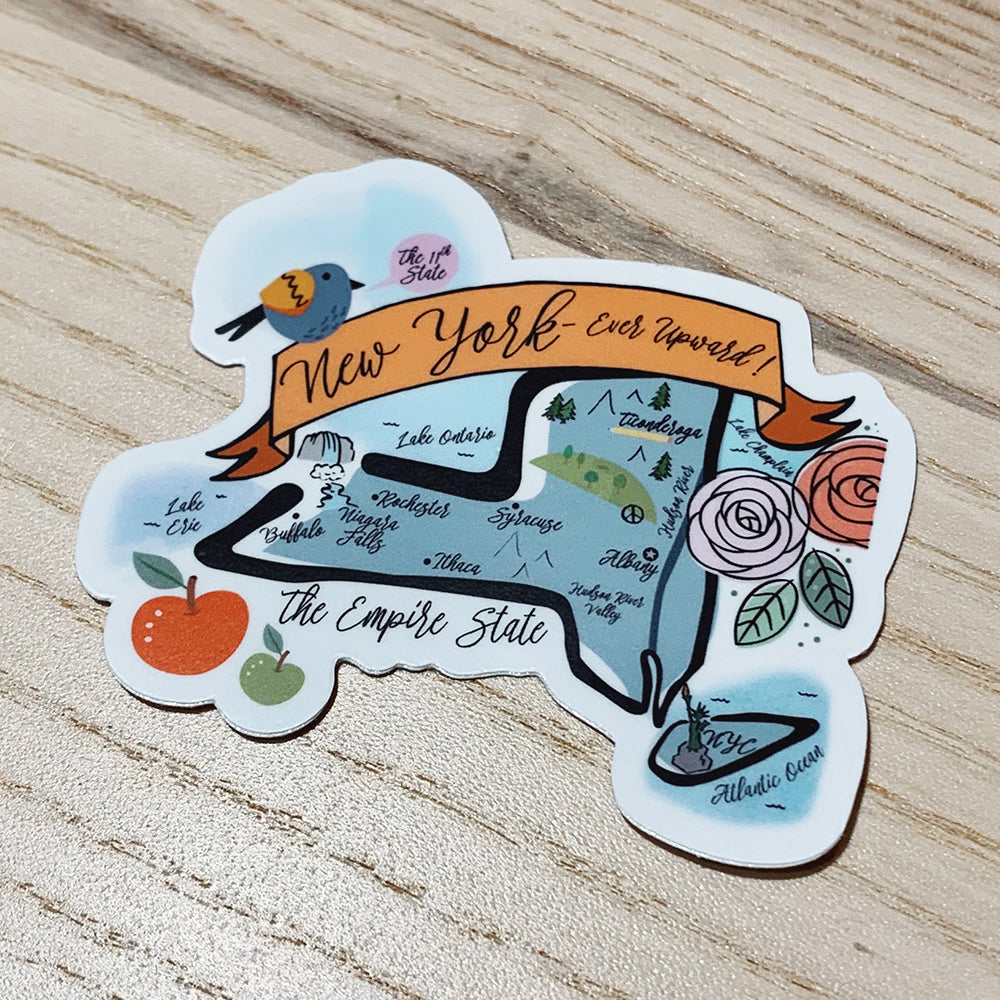 New York State Vinyl Sticker – Gooseberry Designs