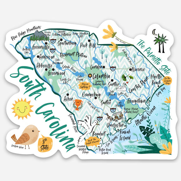 South Carolina State Vinyl Sticker