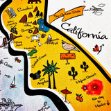 California Map Kitchen/Tea Towel