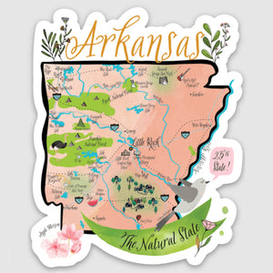 Arkansas State Vinyl Sticker
