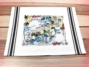 Anguilla Map Large Bamboo Cutting Board