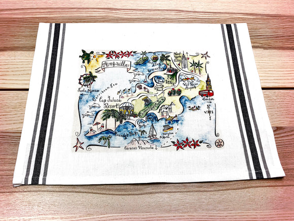 Anguilla Map Art Print