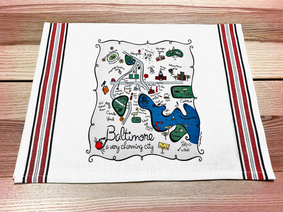 Baltimore Map Square Pillow Cover
