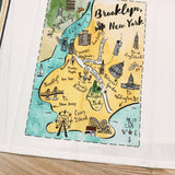 Brooklyn Map Square Pillow Cover