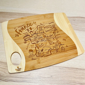 Swoosh Bamboo Cutting Board - France