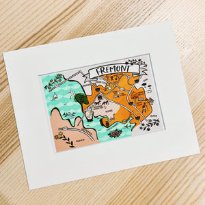 Fremont Map Art Print