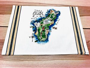 Island of Guam Map Large Bamboo Cutting Board