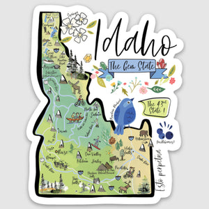 Idaho Map Vinyl Sticker