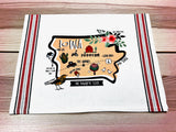 Iowa State Map Art Print