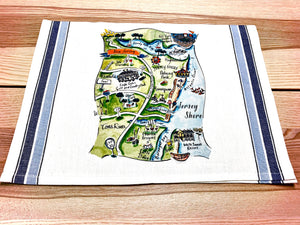 Jersey Shore (Design 1) Map Small Bamboo Cheese Board