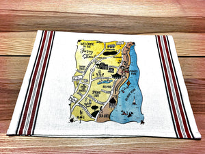 Jersey Shore (Design 2) Map Small Bamboo Cheese Board