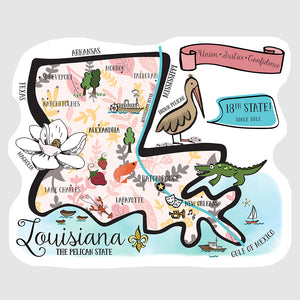Louisiana State Vinyl Sticker