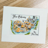 Jersey Shore (Design 1) Map Art Print