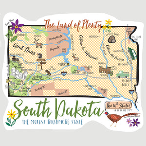 South Dakota State Vinyl Sticker