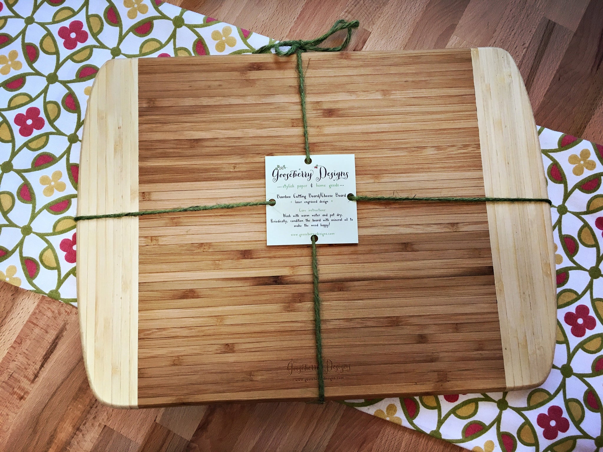 Santa Cruz Map Large Bamboo Cutting Board – Gooseberry Designs