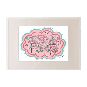 Los Angeles City Map Art Print