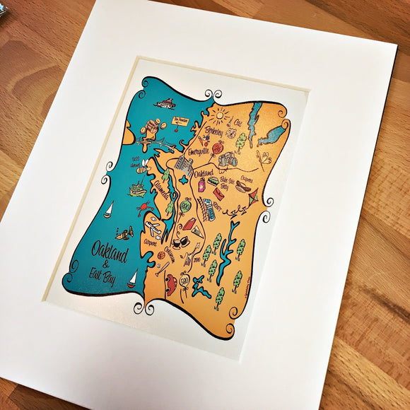 Oakland Map Art Print