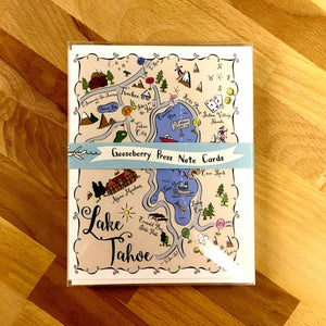 Lake Tahoe Map Boxed Card Set