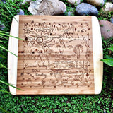 Sonoma Valley Map Small Bamboo Cheese Board