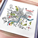London 1 Map Kitchen/Tea Towel