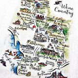 Wine Country Map Kitchen/Tea Towel