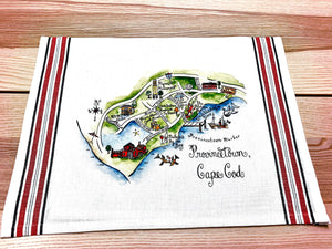 Provincetown, Cape Cod Map Kitchen/Tea Towels