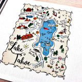 Lake Tahoe Map Kitchen/Tea Towel