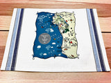Half Moon Bay Map Kitchen/Tea Towel