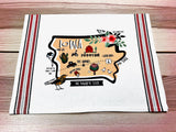 Iowa State Map Kitchen/Tea Towel