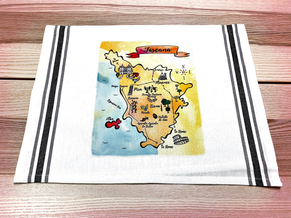 Tuscany Map Kitchen/Tea Towel