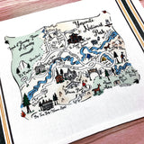 Yosemite Map Kitchen/Tea Towel
