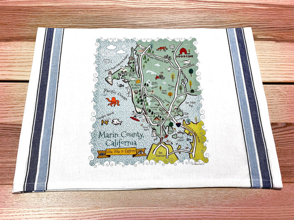 Marin County Map Kitchen/Tea Towel