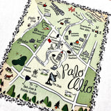 Palo Alto Map Kitchen/Tea Towel