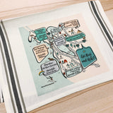 Bay Area Get Out and Hike Map Kitchen/Tea Towel
