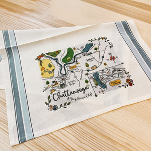 Chattanooga Map Kitchen/Tea Towel